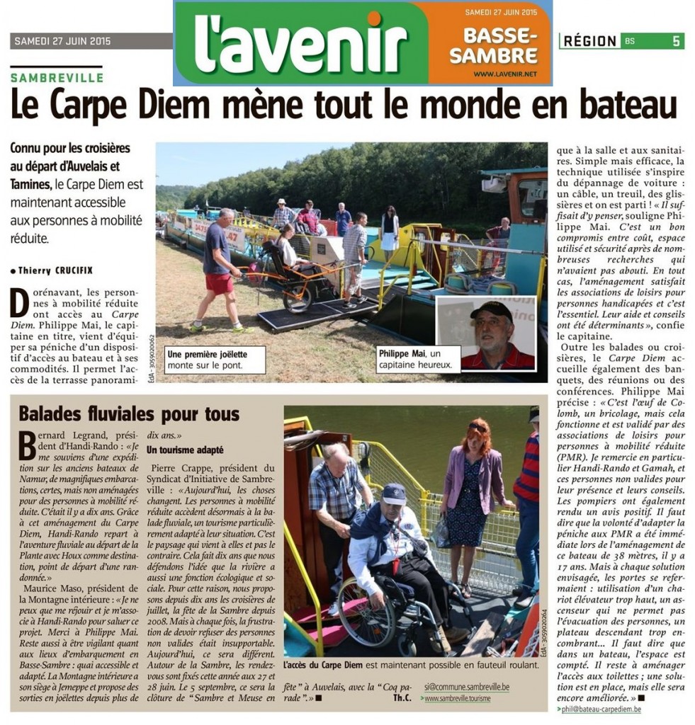 Le Carpe Diem esy aménagé pour les personnes à mobilité réduite