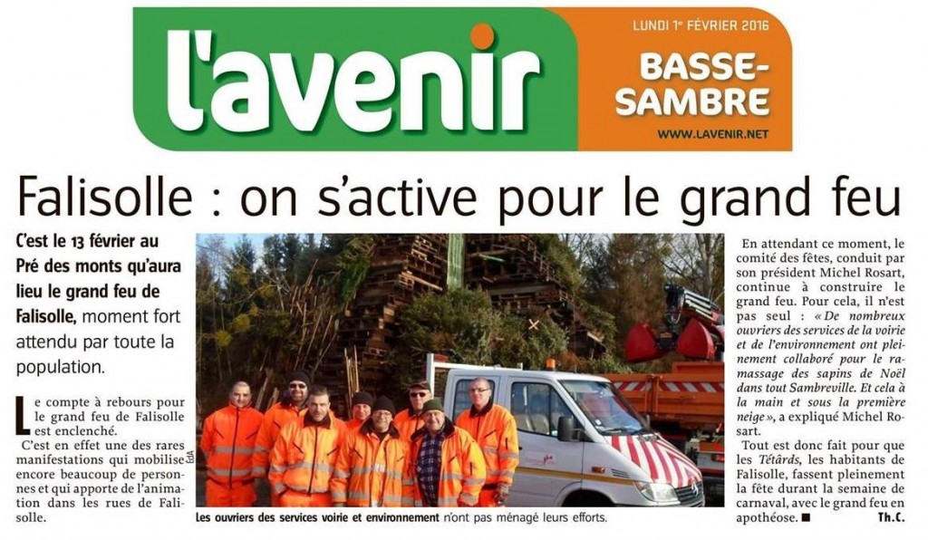 L'Avenir du 01/20/2016