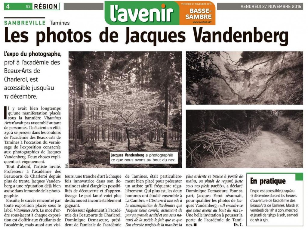 L'Avenir du 27/11/2015